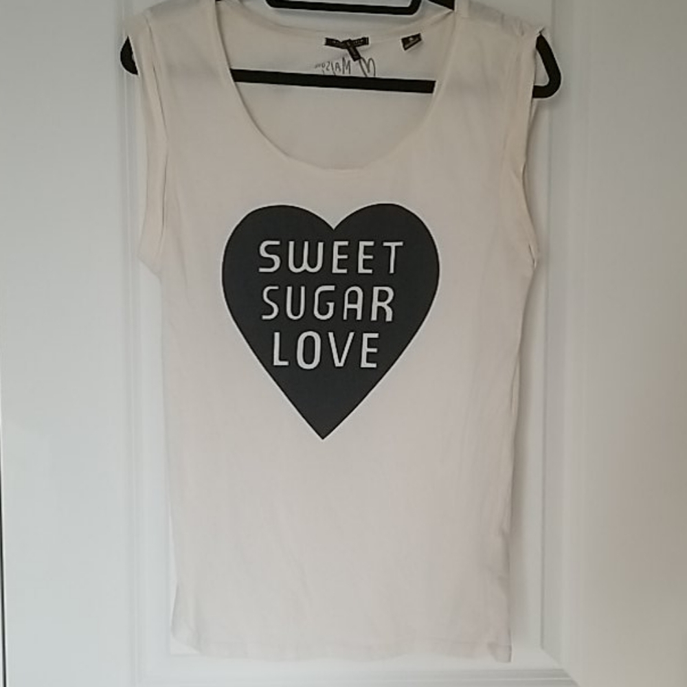 Maison scotch sweet sugar love tank top